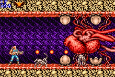 Screen ze hry Contra Advance: The Alien Wars EX