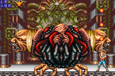 Screen ze hry Contra Advance: The Alien Wars EX