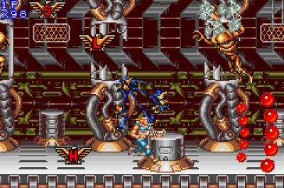Screen ze hry Contra Advance: The Alien Wars EX