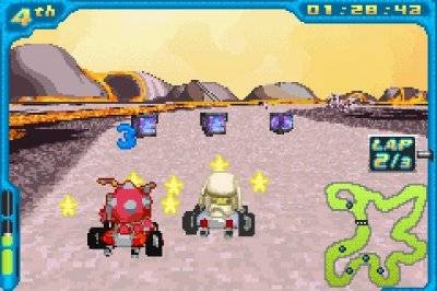 Screen ze hry Digimon Racing