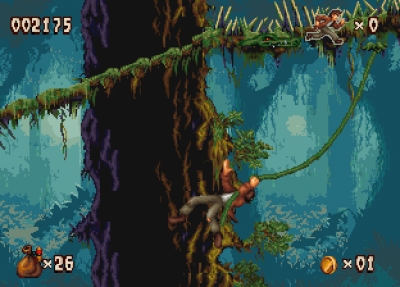 Screen ze hry Pitfall: The Mayan Adventure