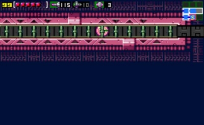 Screen ze hry Metroid: Zero Mission