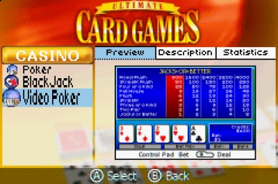 Screen ze hry Ultimate Card Games