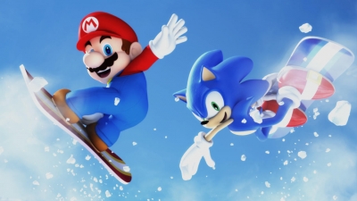Artwork ke hře Mario & Sonic at the Olympic Winter Games