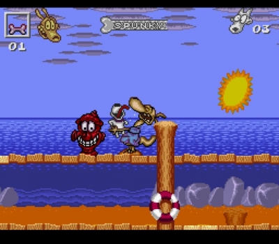 Screen ze hry Rockos Modern Life: Spunkys Dangerous Day