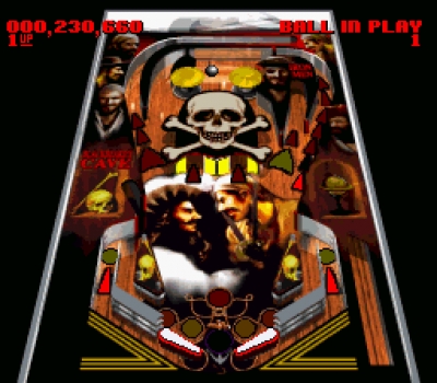 Screen ze hry Super Pinball: Behind the Mask