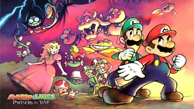 Artwork ke he Mario & Luigi: Superstar Saga