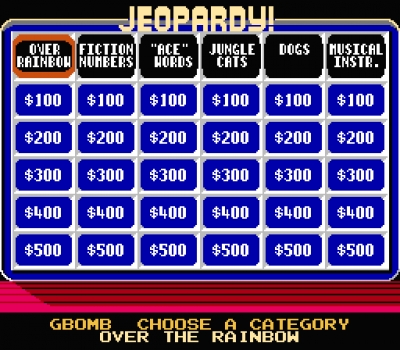 Screen ze hry Jeopardy! Junior Edition