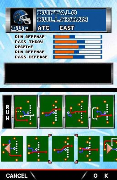 Screen ze hry Tecmo Bowl: Kickoff