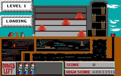 Screen ze hry Dangerous Dave in the Haunted Mansion