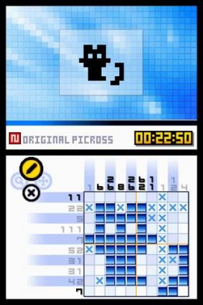 Screen ze hry Picross DS