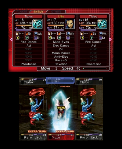 Screen ze hry Shin Megami Tensei: Devil Survivor Overclocked