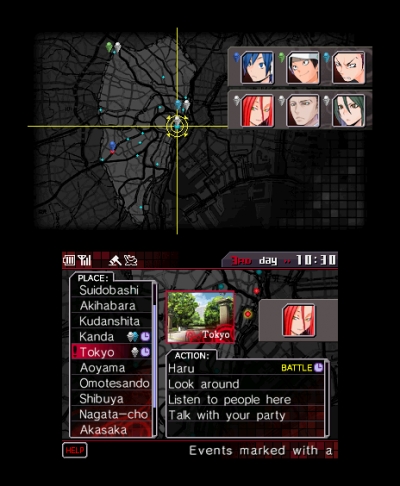 Screen ze hry Shin Megami Tensei: Devil Survivor Overclocked