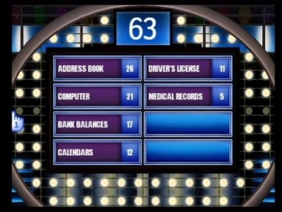Screen ze hry Family Feud 2012 Edition