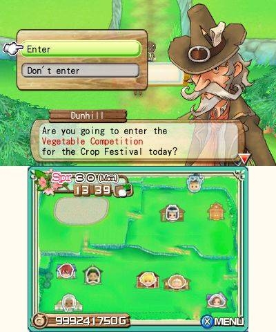Screen ze hry Harvest Moon 3D: A New Beginning