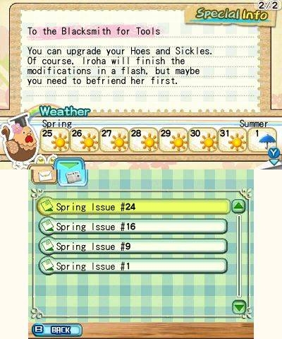 Screen ze hry Harvest Moon 3D: A New Beginning