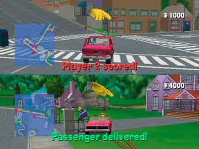 Screen ze hry The Simpsons: Road Rage