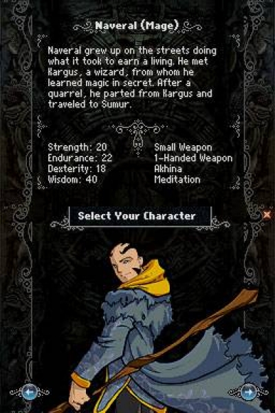 Screen ze hry Mazes of Fate