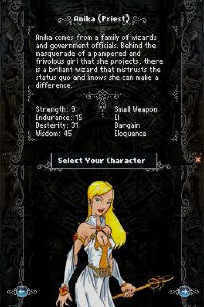 Screen ze hry Mazes of Fate