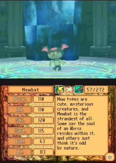Screen ze hry Monster Rancher DS
