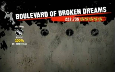 Screen ze hry Green Day: Rock Band