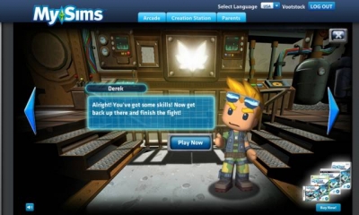 Screen ze hry MySims SkyHeroes