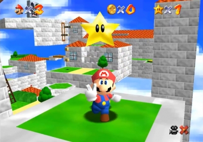 Screen ze hry Super Mario 64 Star Road