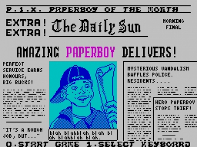 Screen ze hry Paperboy