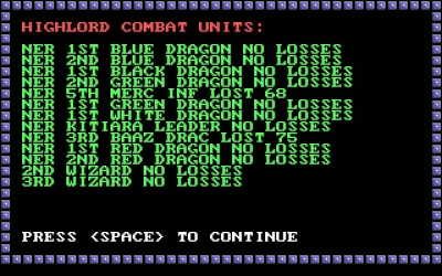 Screen ze hry War of the Lance