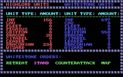 Screen ze hry War of the Lance