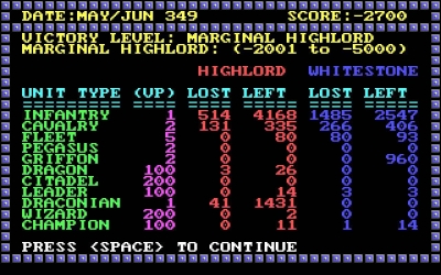 Screen ze hry War of the Lance