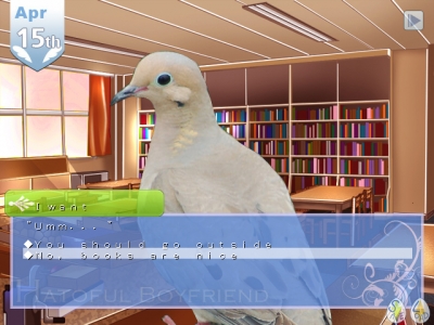 Screen ze hry Hatoful Boyfriend