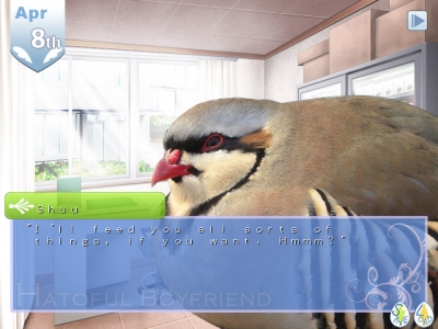 Screen ze hry Hatoful Boyfriend