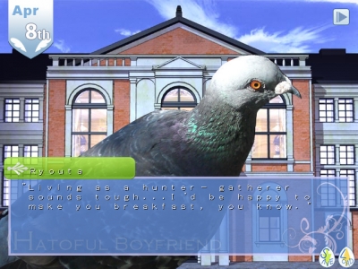 Screen ze hry Hatoful Boyfriend