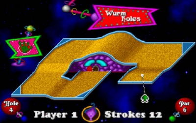 Screen ze hry Fuzzys World Of Miniature Space Golf