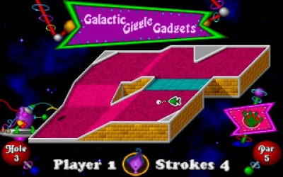 Screen ze hry Fuzzys World Of Miniature Space Golf