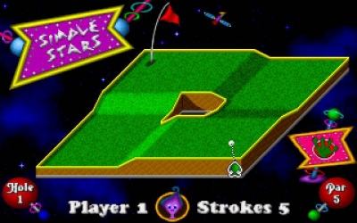 Screen ze hry Fuzzys World Of Miniature Space Golf