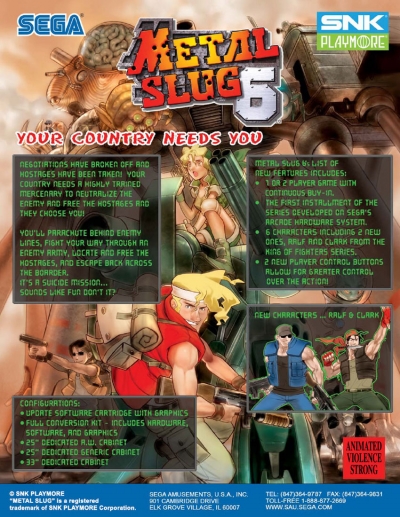 Obal hry Metal Slug 6
