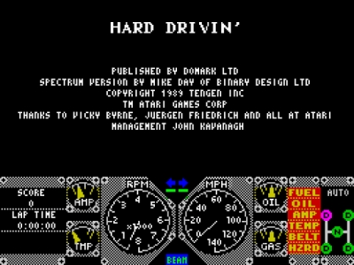 Screen ze hry Hard Drivin