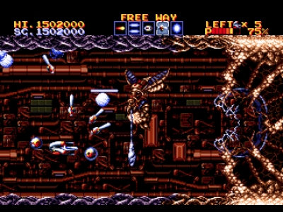 Screen ze hry Lightening Force: Quest for the Darkstar