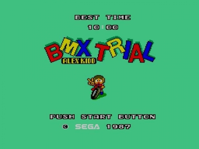 Screen ze hry Alex Kidd: BMX Trial