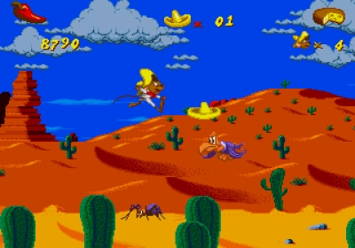 Screen ze hry Cheese Cat-Astrophe Starring Speedy Gonzales