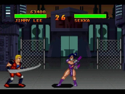 Screen ze hry Double Dragon V: The Shadow Falls