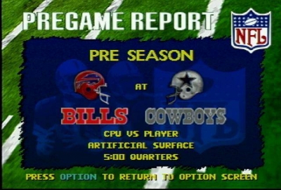 Screen ze hry Troy Aikman NFL Football