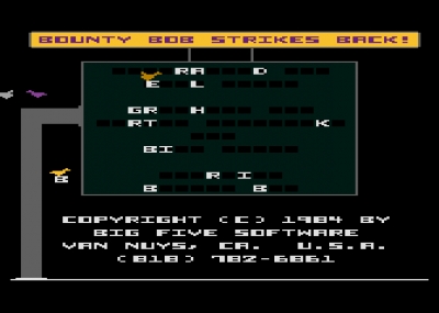 Screen ze hry Bounty Bob Strikes Back!