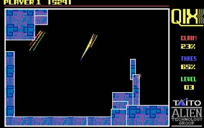 Screen ze hry QIX