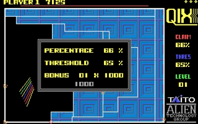 Screen ze hry QIX