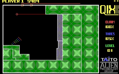 Screen ze hry QIX