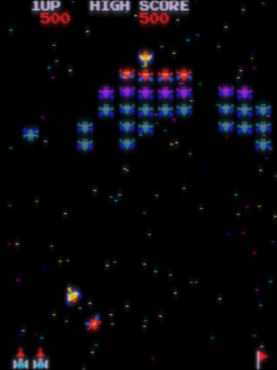 Screen ze hry Galaxian