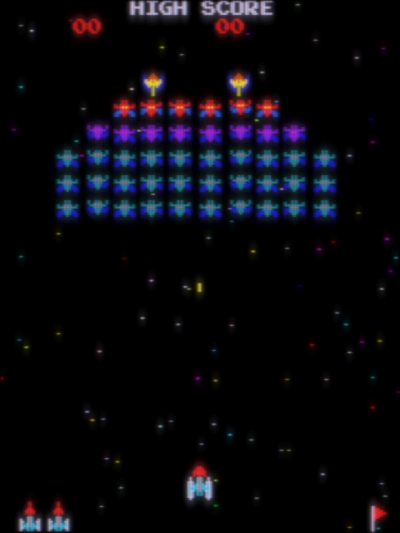 Screen ze hry Galaxian